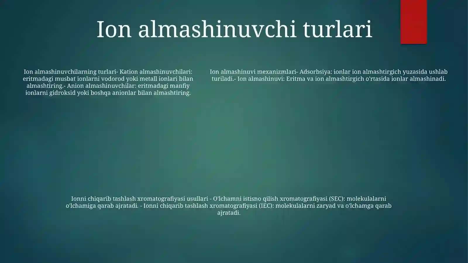 Ion Almashinish Va Eksklyuzion Xromatografiya Usullari 4