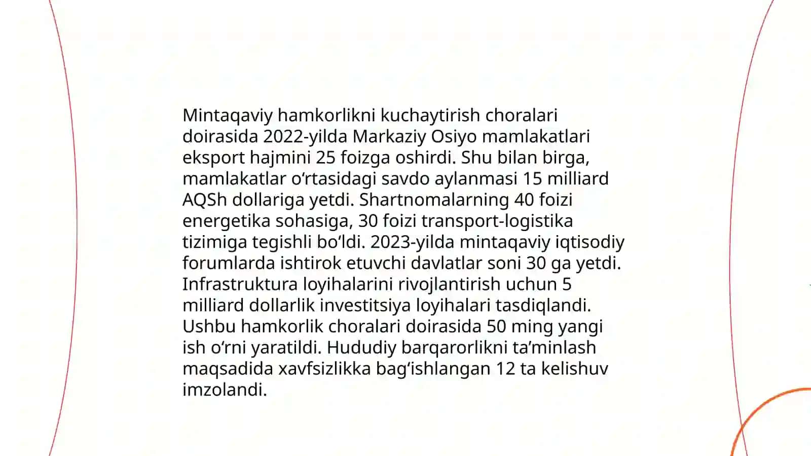 O'zbekistonning mintaqada tinchlik va barqarorlikni ta'minlash borasidagi siyosati 4