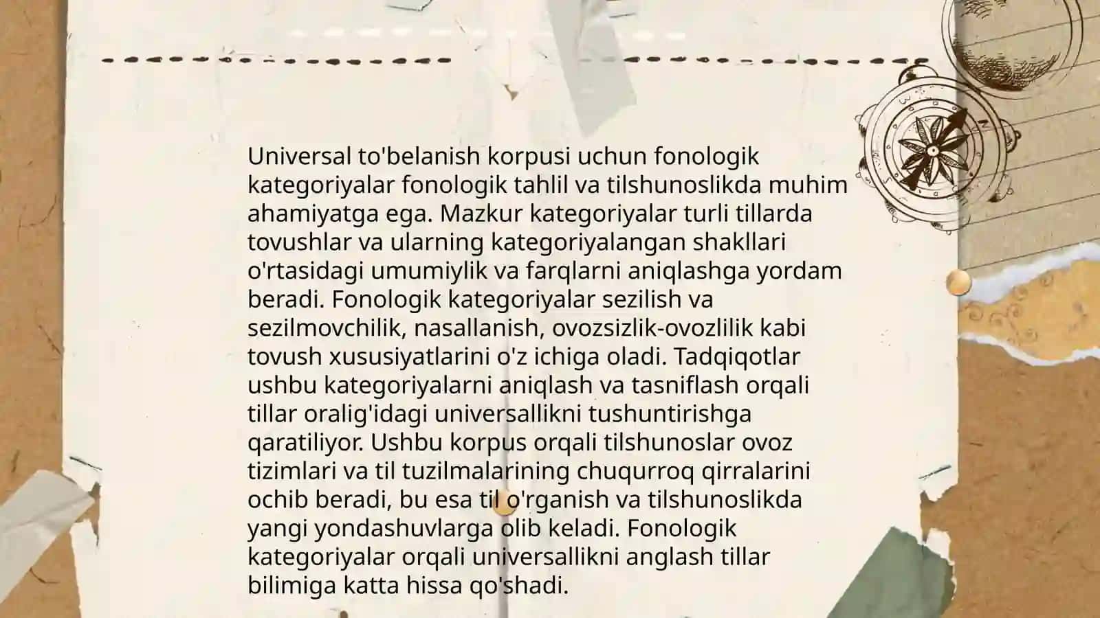 Universal tobelanish korpusi uchun o'zbek tilining grammatik kategoriyalarini tenglash 4