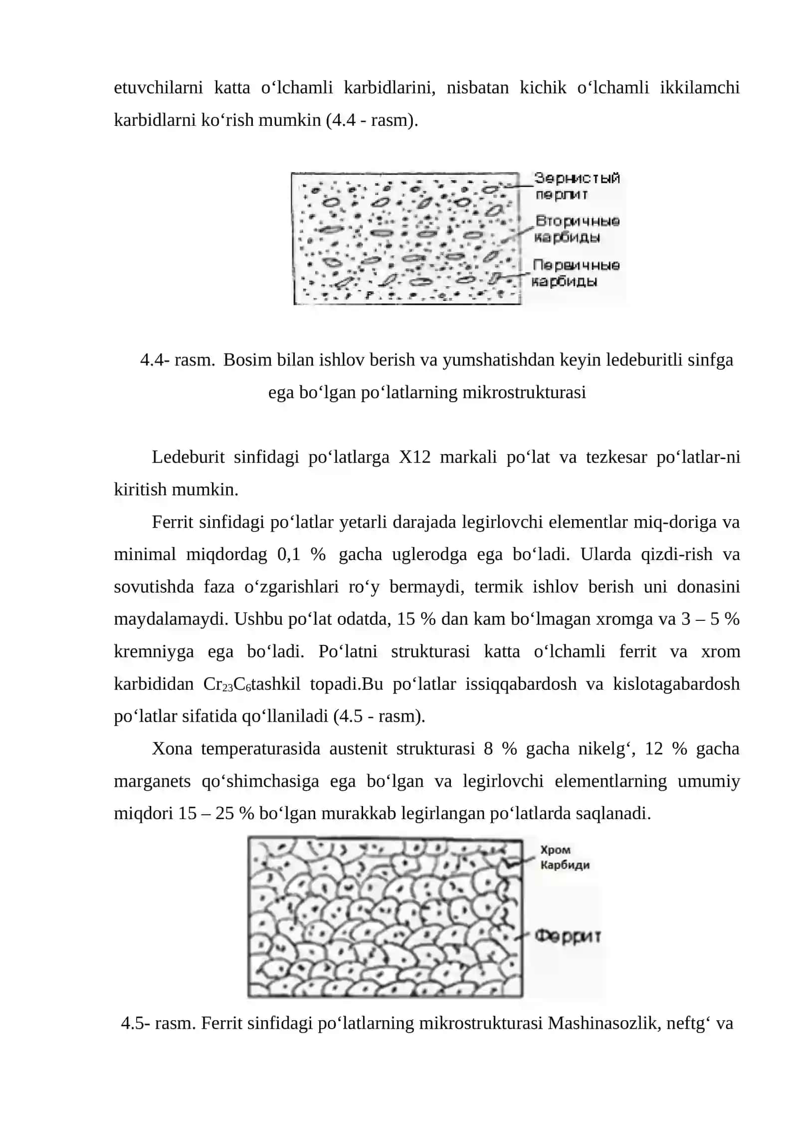 LEGIRLANGAN PO‘LATLARNI TERMIK ISHLASHDAN MIKROSTRUKTURASI 4