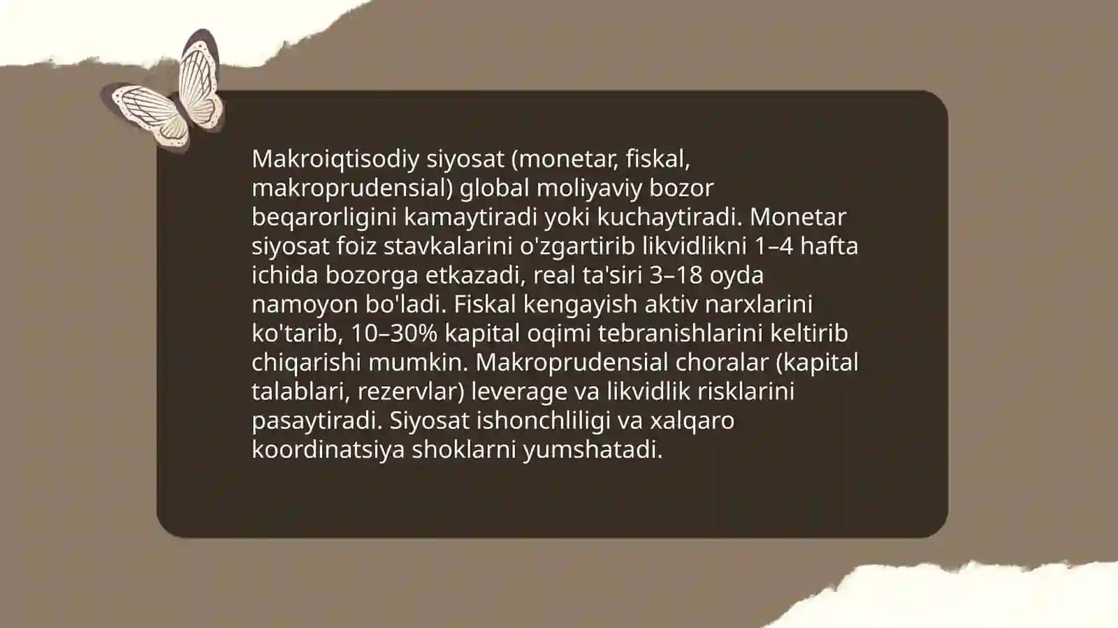 Global moliyaviy bozorlar va ularning beqarorligi 4