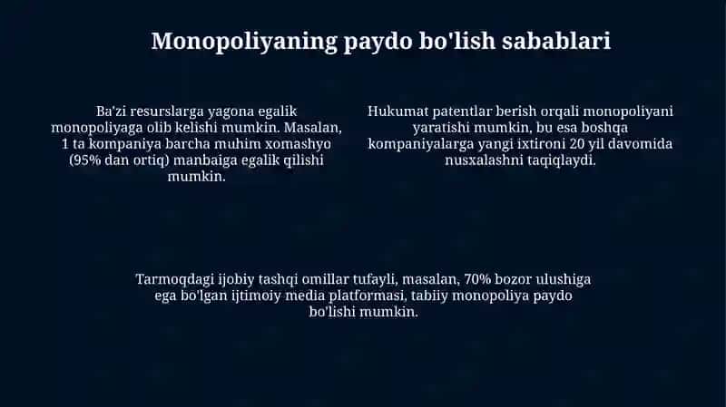 Monopolist Korxonaning Ishlab Chiqarish Qarorlari va Monopol Hokimiyat Oqibatlari 4