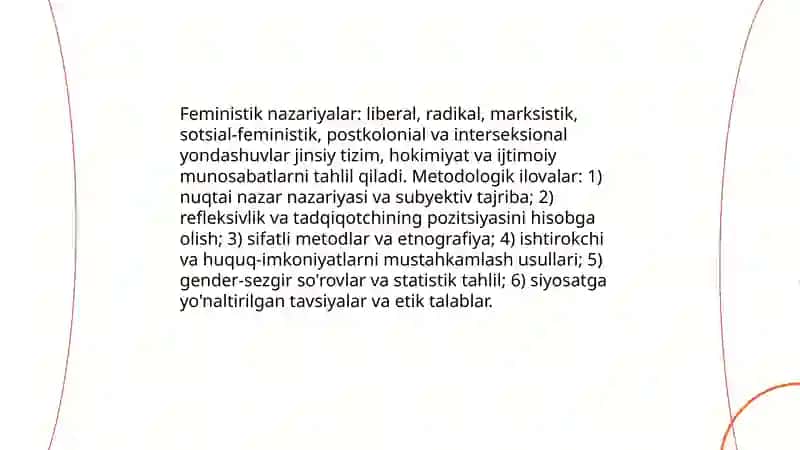 Gender tadqiqotlarning nazariy va metodologik asoslari 4
