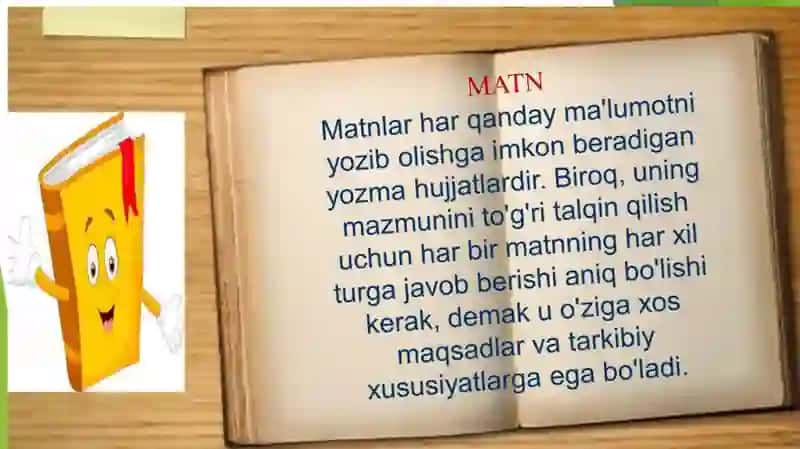 PIRLS XALQARO BAHOLASH DASTURIDA MATN TURLARI 4