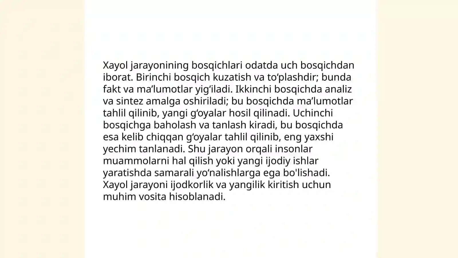Xayol jarayonlari va xayol turlari 4