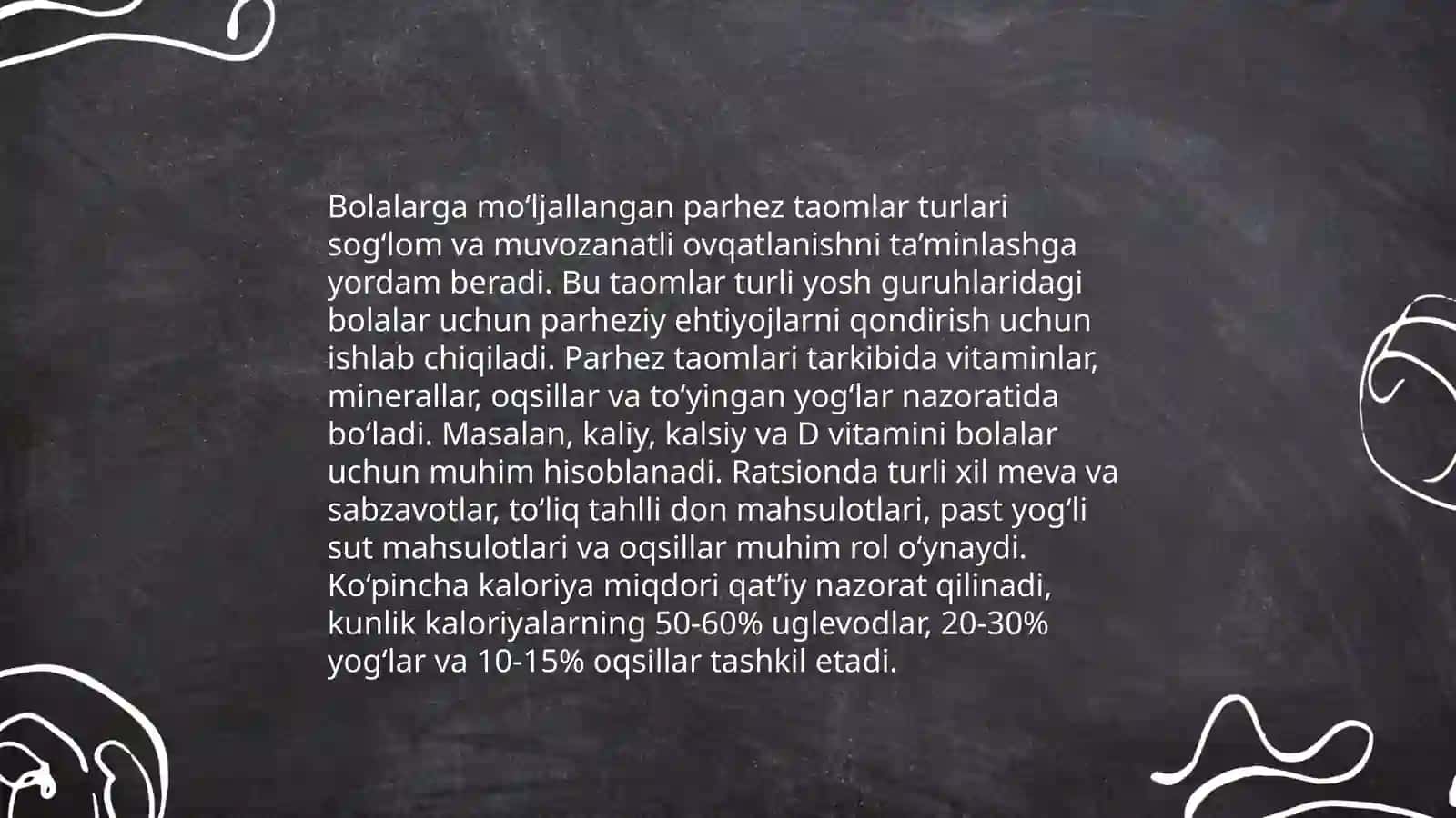 Bolalarni shifoxona sharoitida ovqatlantirishni tashkil qilish. Parhez taomlari. Oshxona va ovqat tarqatish xonasi Jihozlanishi. Idish ovoqlarni yuvish dezinfeksiya qilish 4