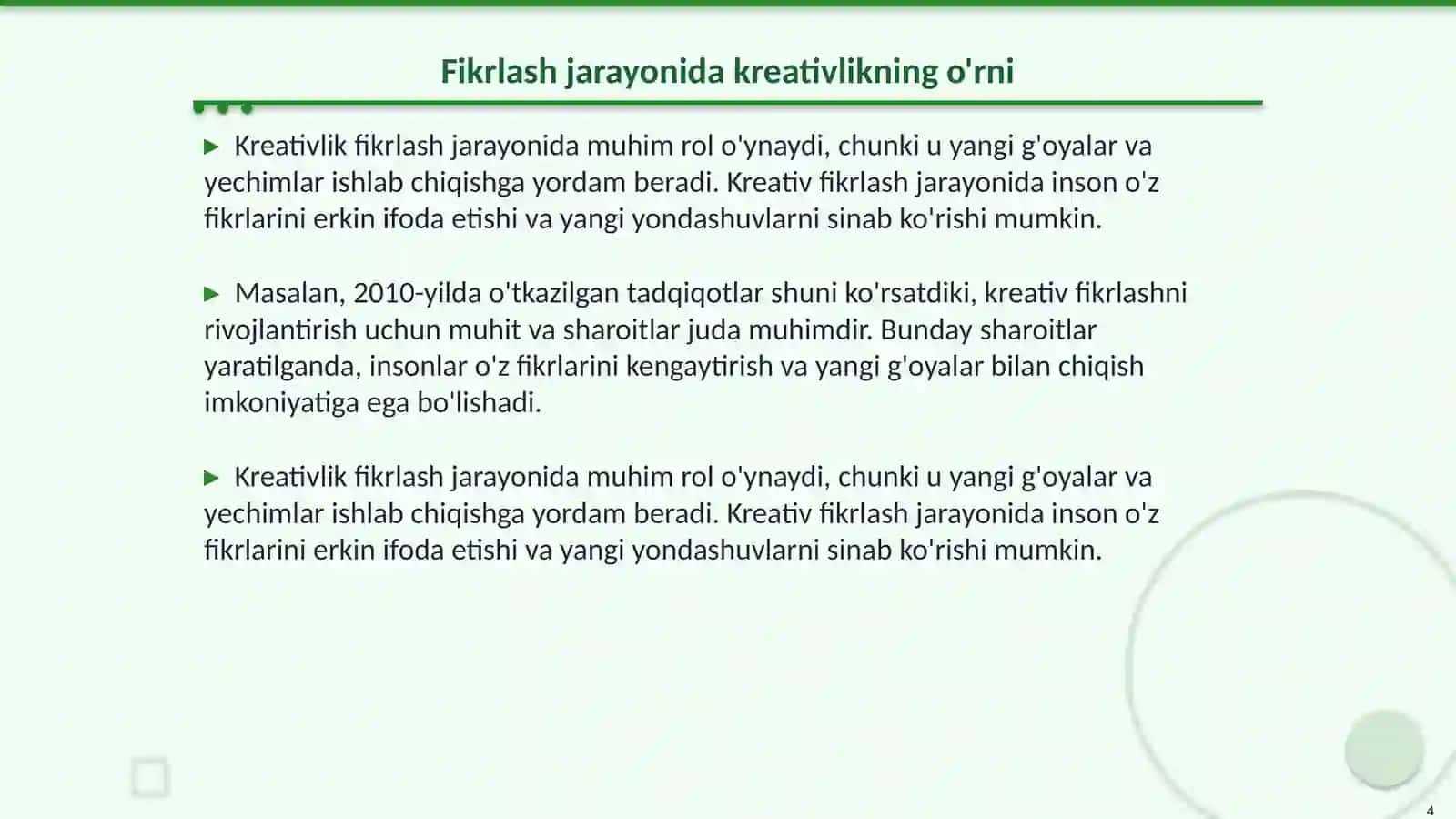 Turli xil fikrlash:xususiyatlari,uning rivojlanishi 4