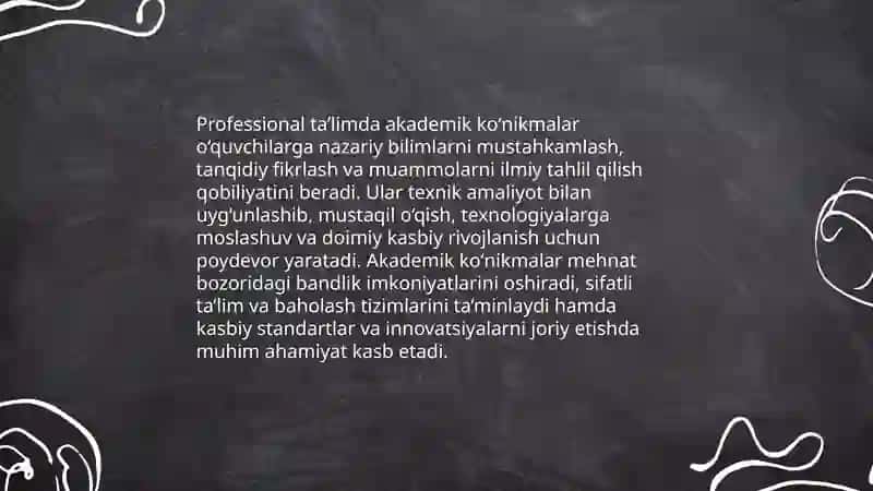 Akademik ko‘nikmalar tushunchasi va tasnifi 4