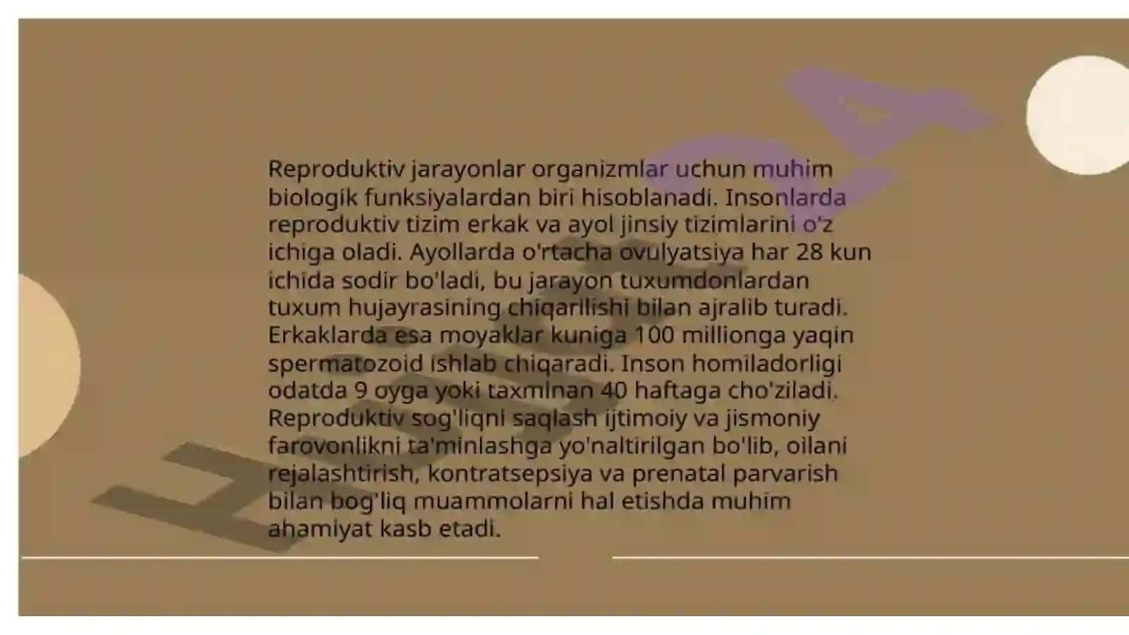 Reproduktsiyaning ahamiyati 4