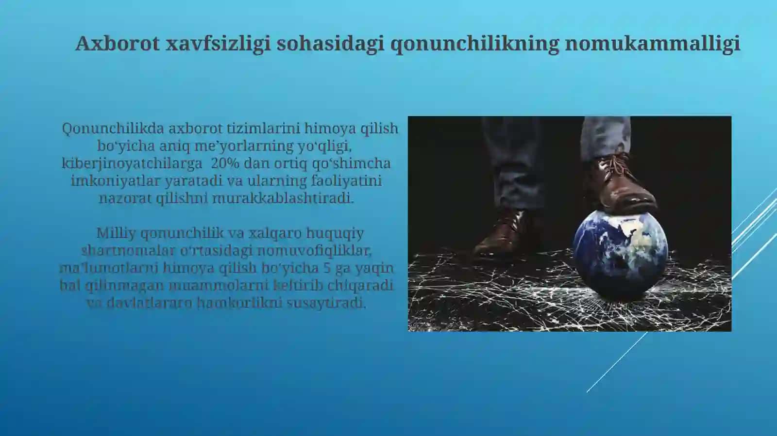 Xalqaro axborot xavfsizligini taminlash sohasidagi asosiy tahdidlar 4