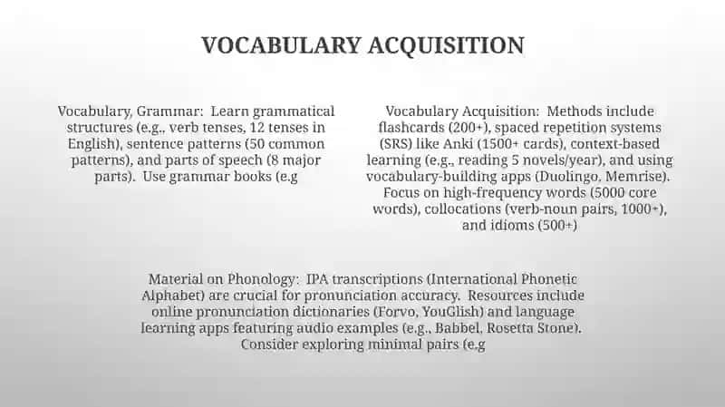 Material on phonology, vocabulary, grammar 4