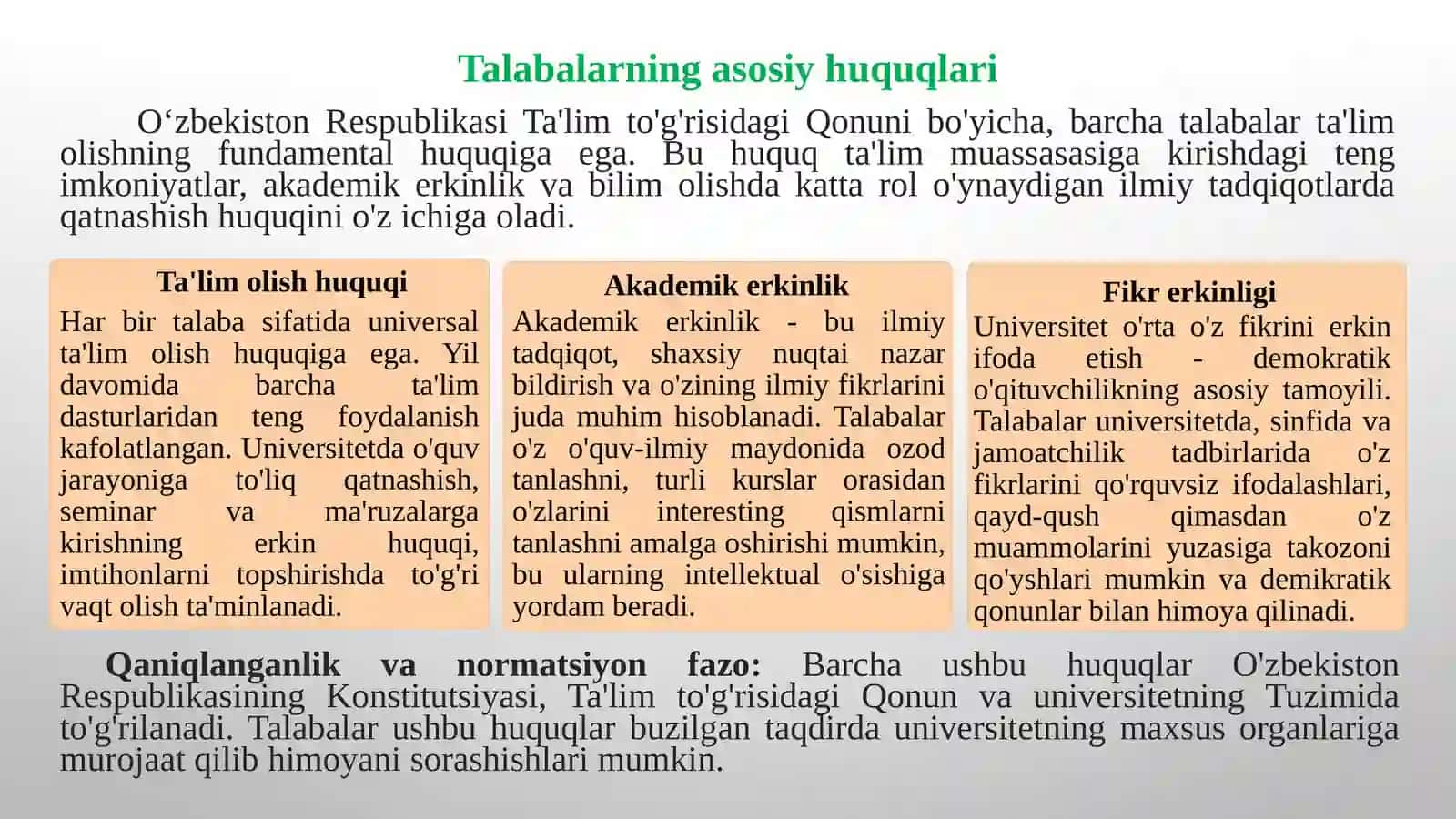 Talabalarning huquqlari va majburiyatlari 4