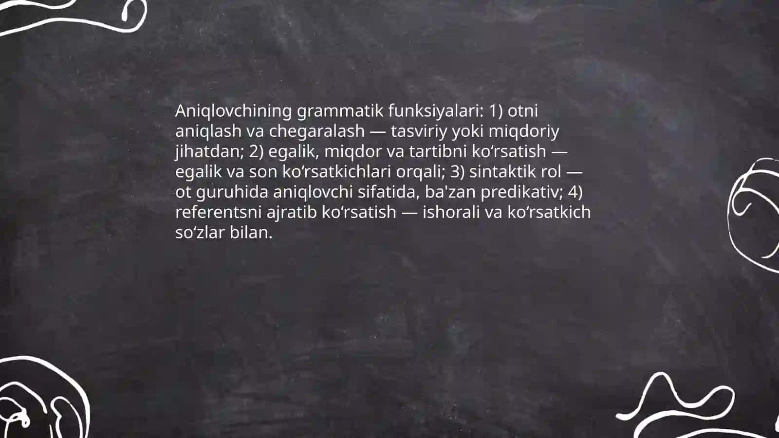 Aniqlovchi 4