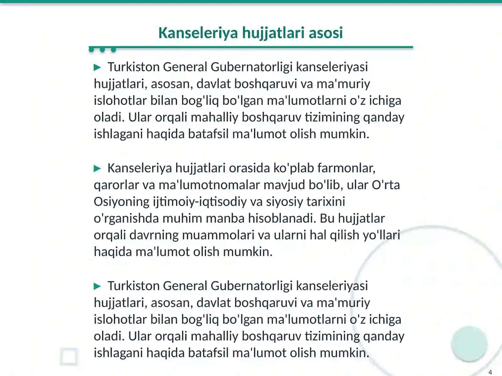 Turkiston General Gubernatorligi kanseleriyasi materiallari 4