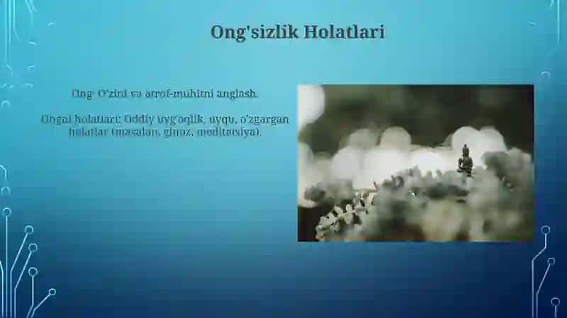 Ong taraqiyot va ongsizlik. Саидкамол 4
