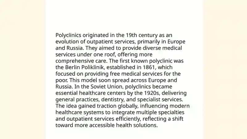 About polyclinic Anvarova Gulizar 4