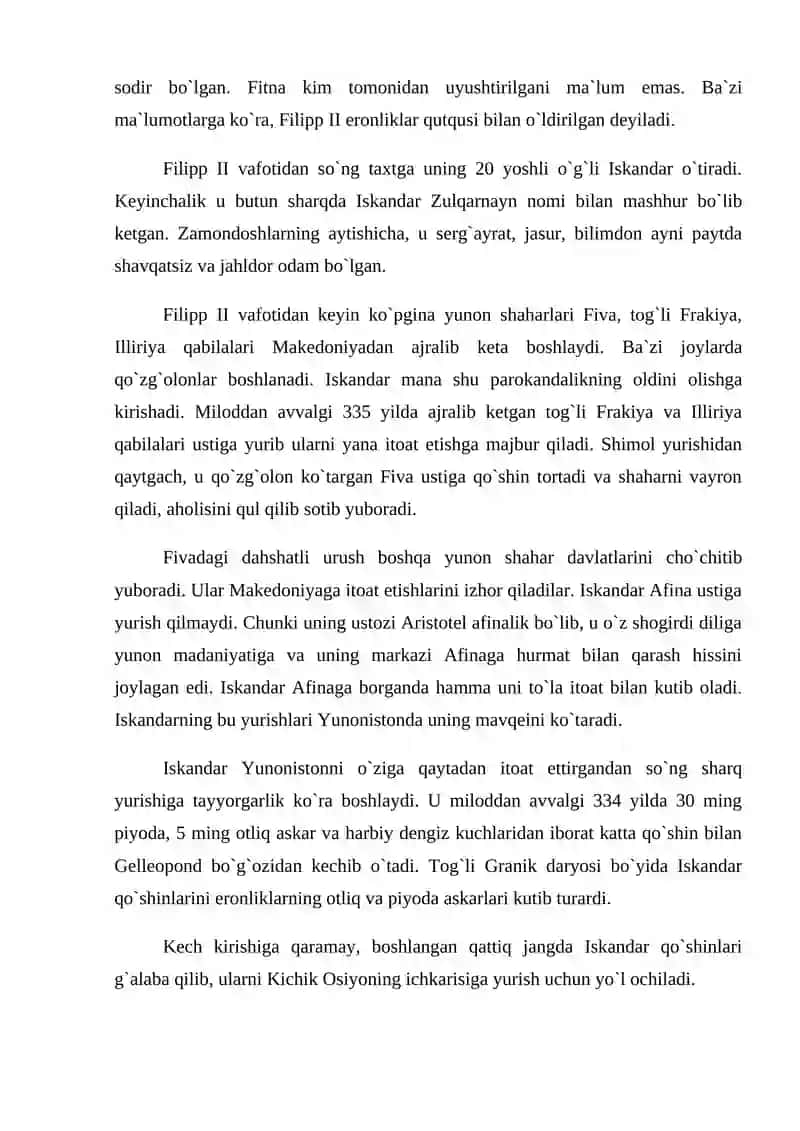 Makedoniyalik Aleksandrning harbiy yurishlari 4