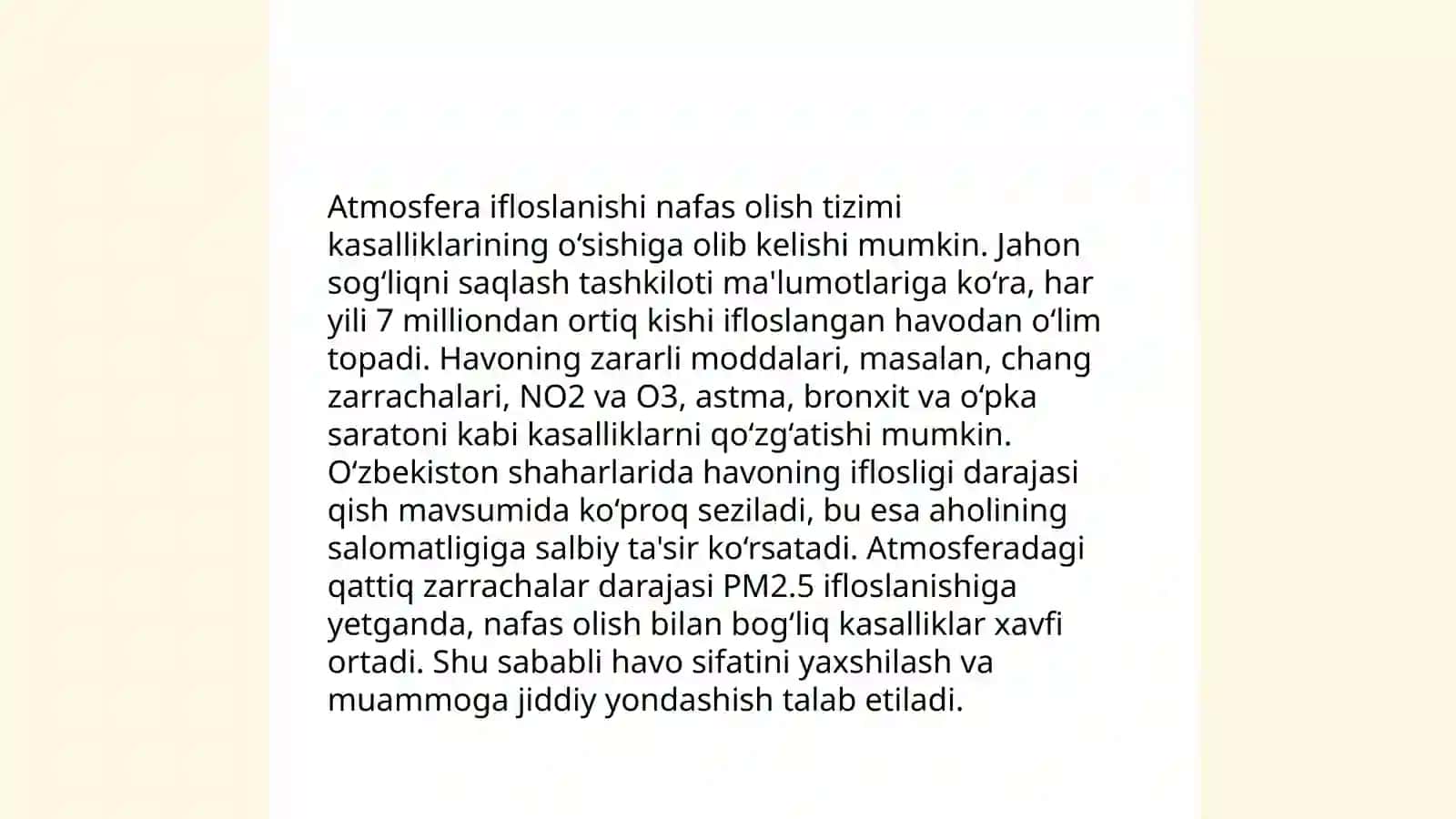 Global ekologik muammolar va inson salomatligi 4