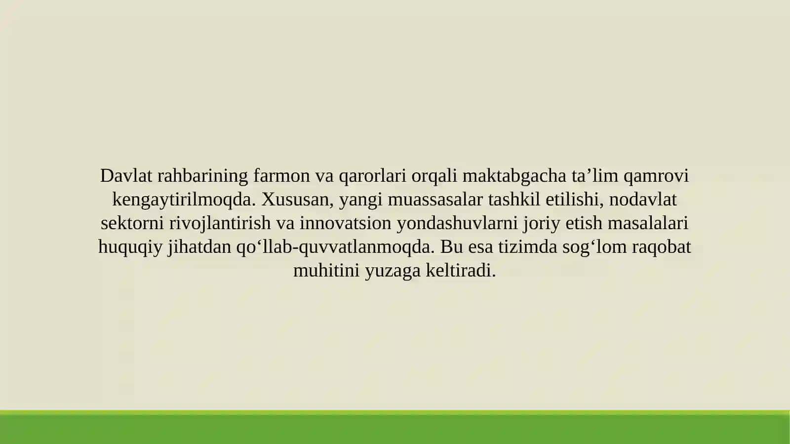 Maktabgacha ta’limga doir farmon, qaror va farmoishlarni sohaga keng tadbiq etish 4