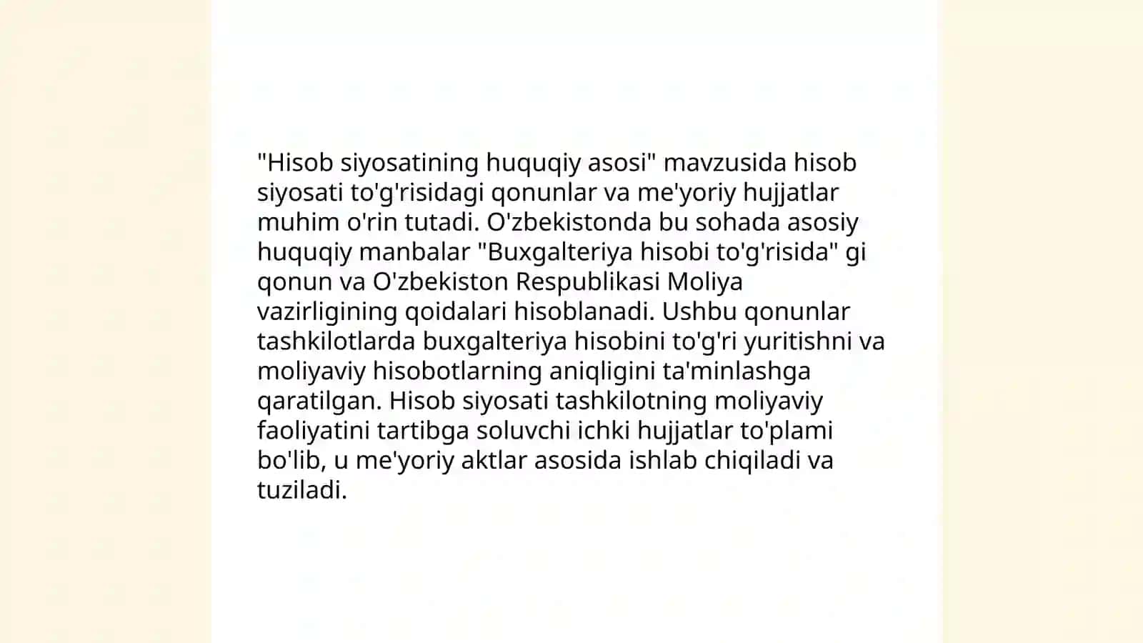 Buxgalteriya hisobini tashkil etish va hisob siyosati 4