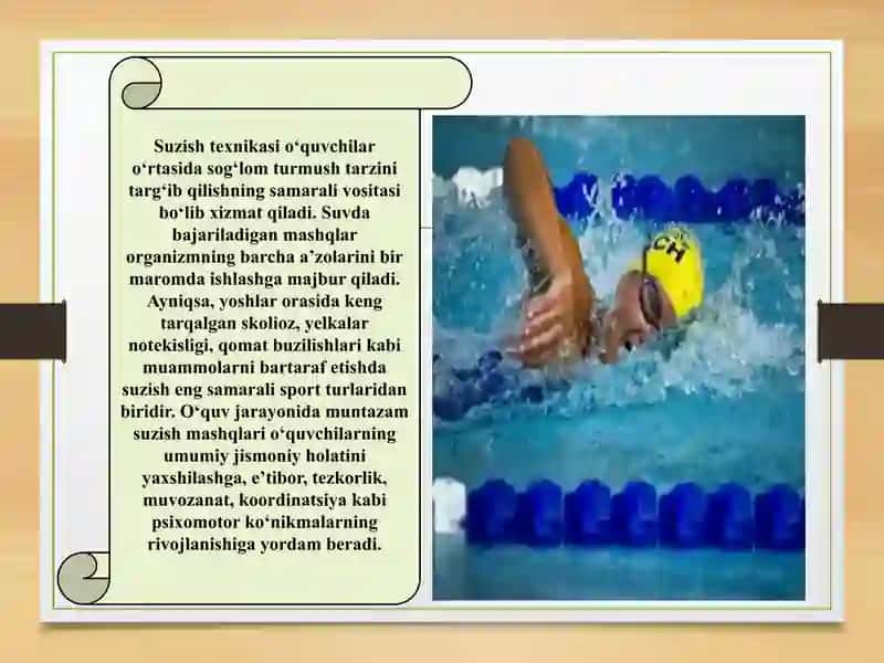 Suzish usullarining texnikasini o‘rgatish 4
