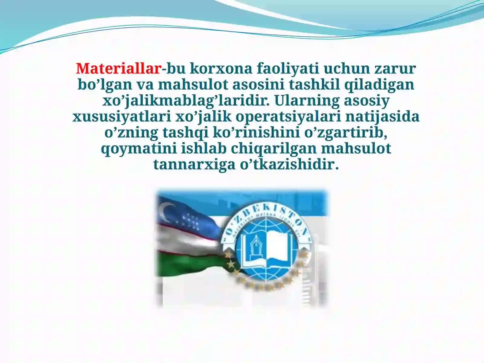 Material harajatlarining hisobi 4