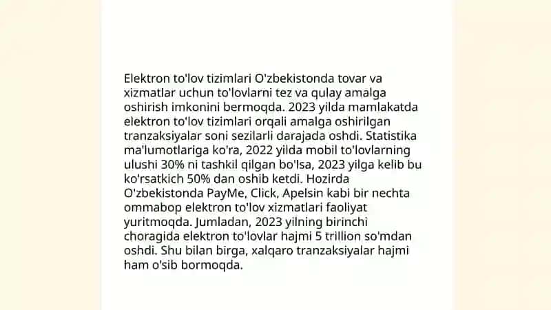 Naqd pulsiz hisob kitob shakllari 4