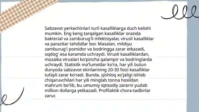 Sabzavot ekinlarining zararkunanda va kasalliklari 4