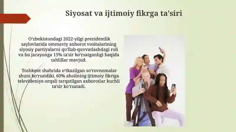 Ommaviy axborot vositalari va ularning jamiyatga tasiri 4