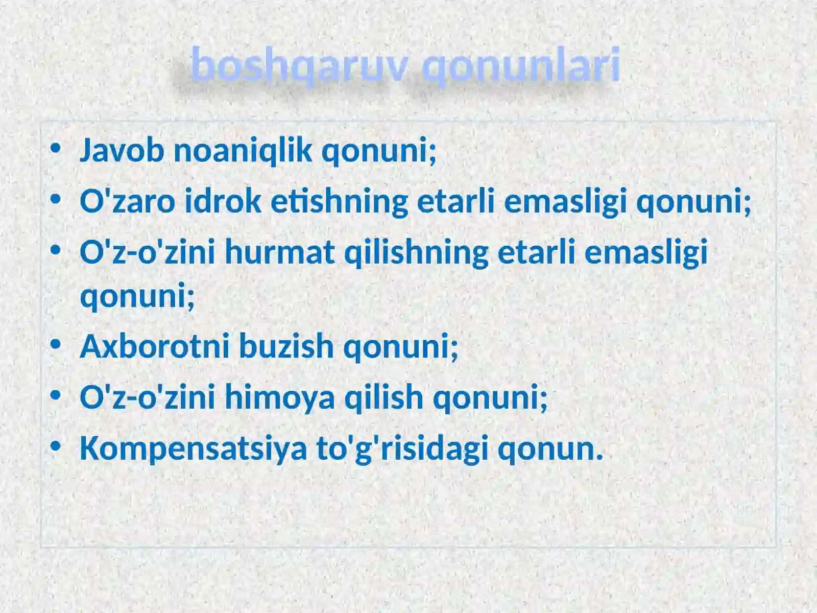 Boshqaruv psixologiyasi Psixologiyaning boshqaruvda tutgan o`rni 4