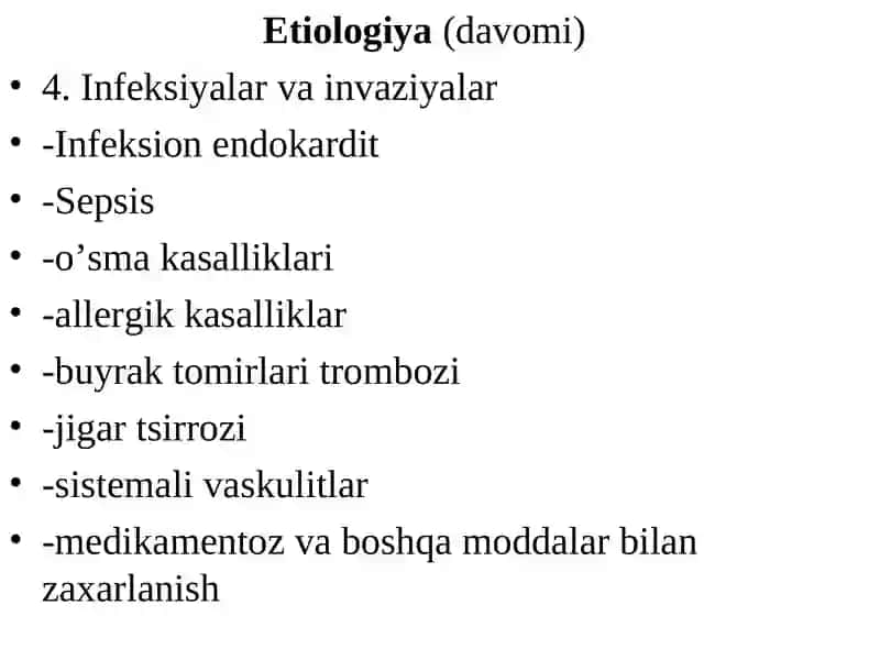Gospitalterapiya, Nefrotik Sindrom 4