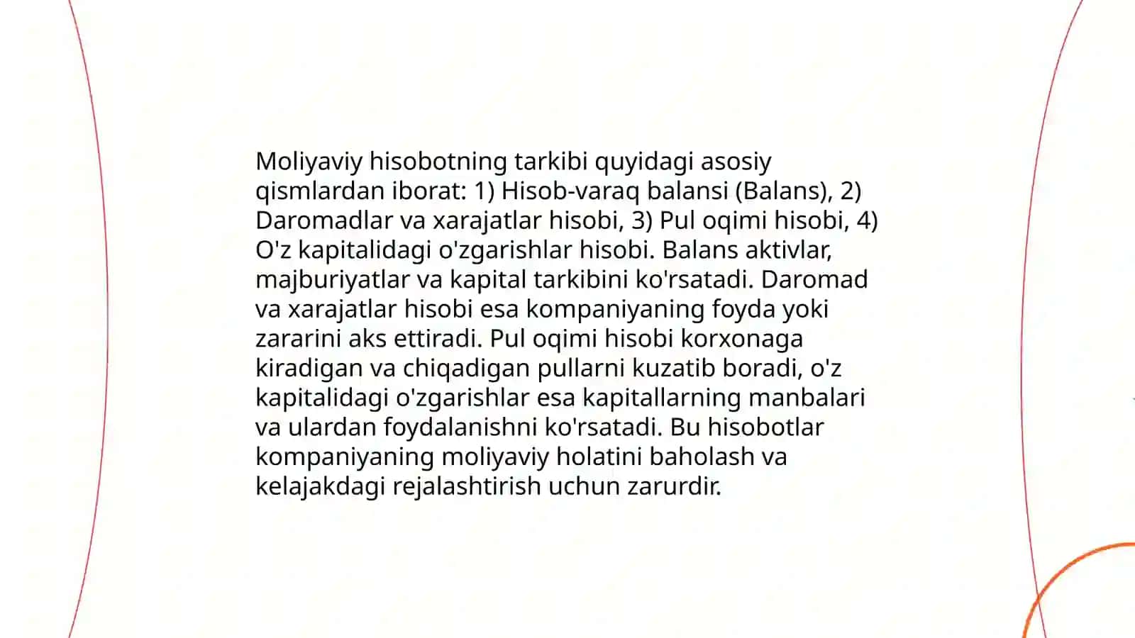 Moliyaviy hisobotning maqsadi 4
