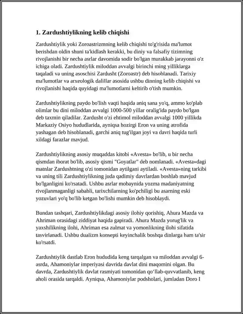 Zardushtiylikning TEOLOGIK TIZIMI VA DINIY MAROSIMLARI 4