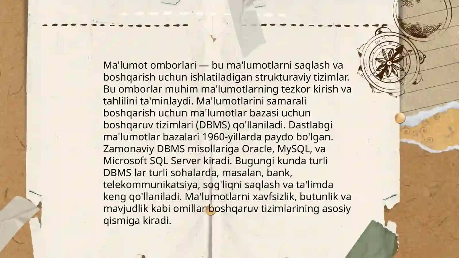 Axborot tizimlari va ma'lumot tahlili 4