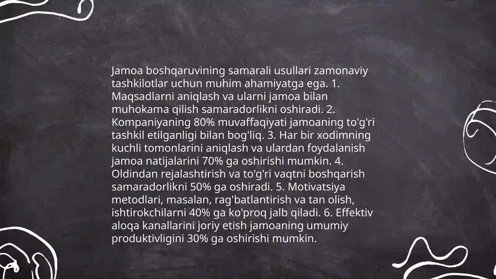 Guruh rahbarining faoliyatida jamoani shakllantirish metodikasi 4