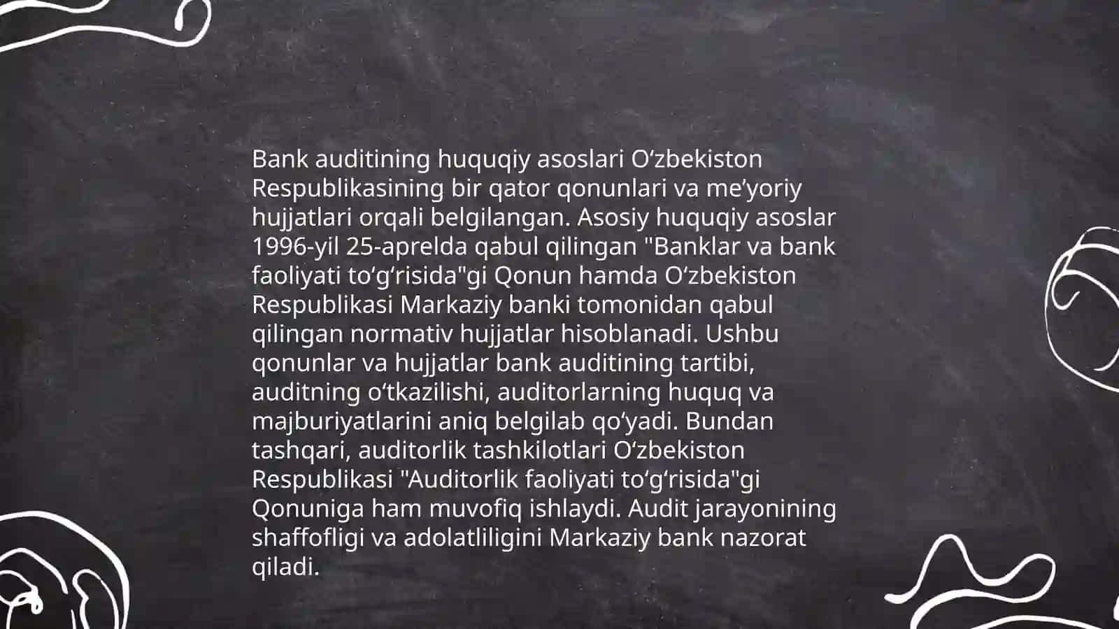 Bank auditi faning predmeti metodi va vazifalari 4