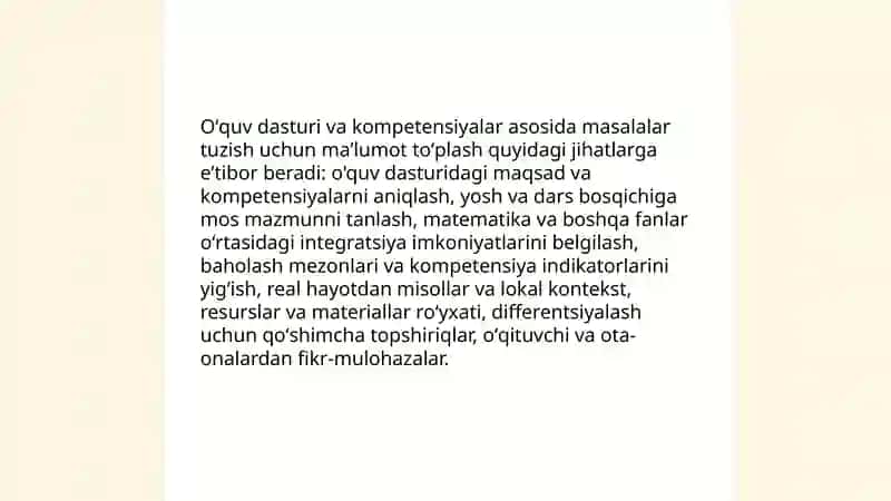 Integratsiyalashgan taʼlim darslari 4