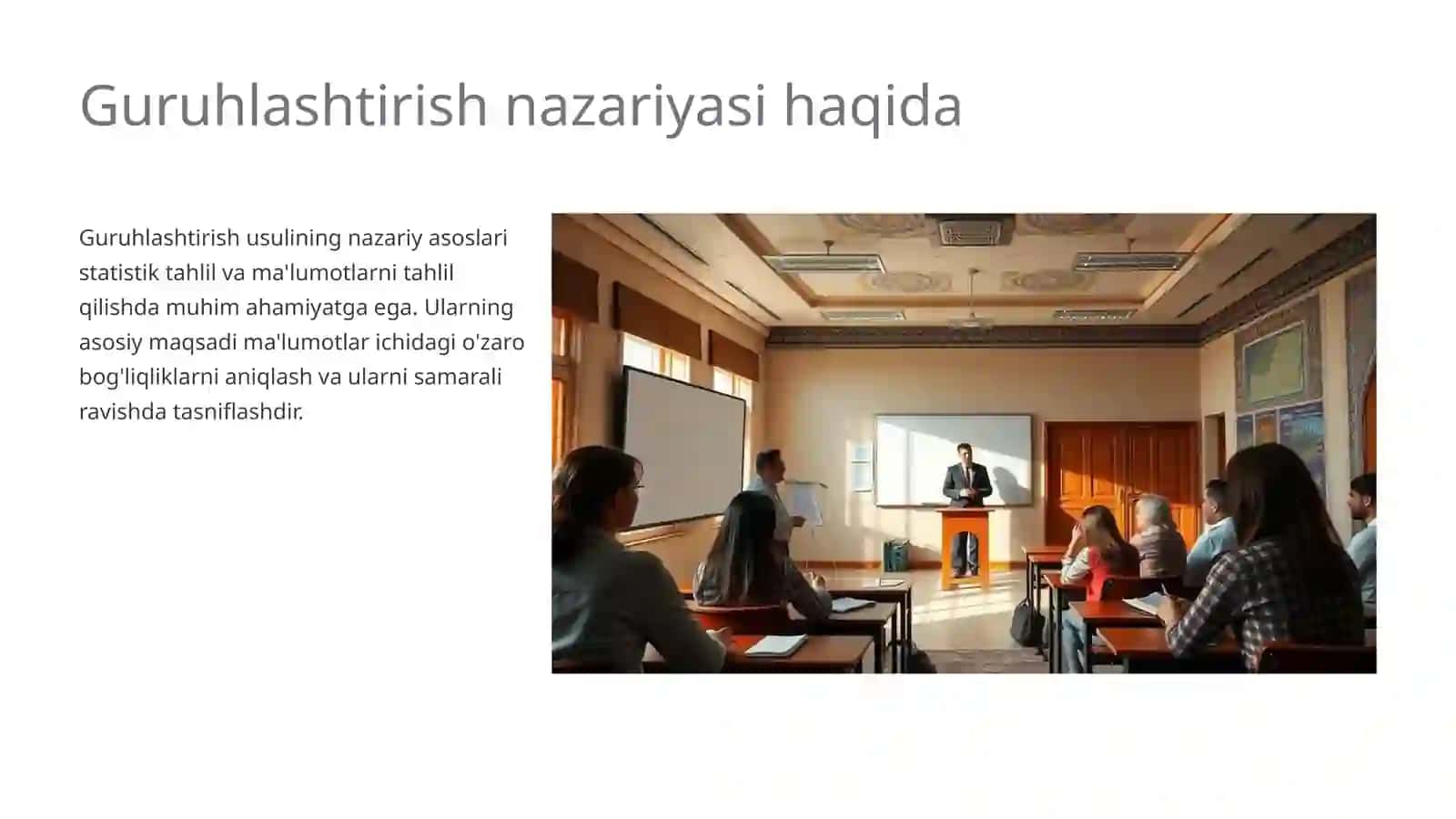 Guruhlashtirish usuli va uni tahlilda qoʻllanilishi 4