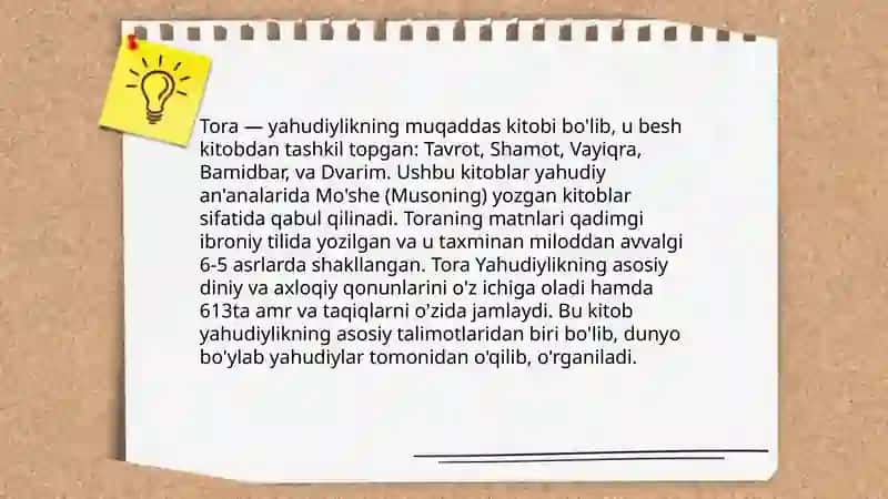 Yaxudiylik taʼlimoti va muqaddas kitobi 4