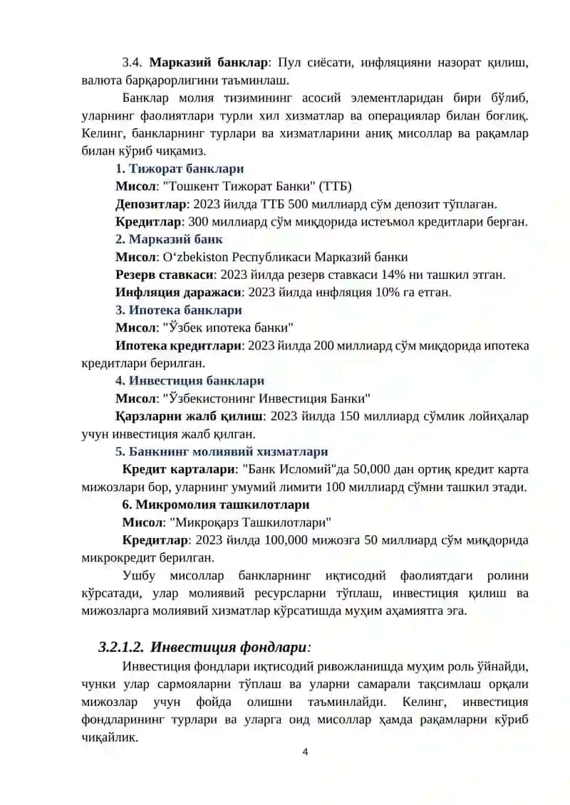 Молия тизими ва унинг бўғинлари 4