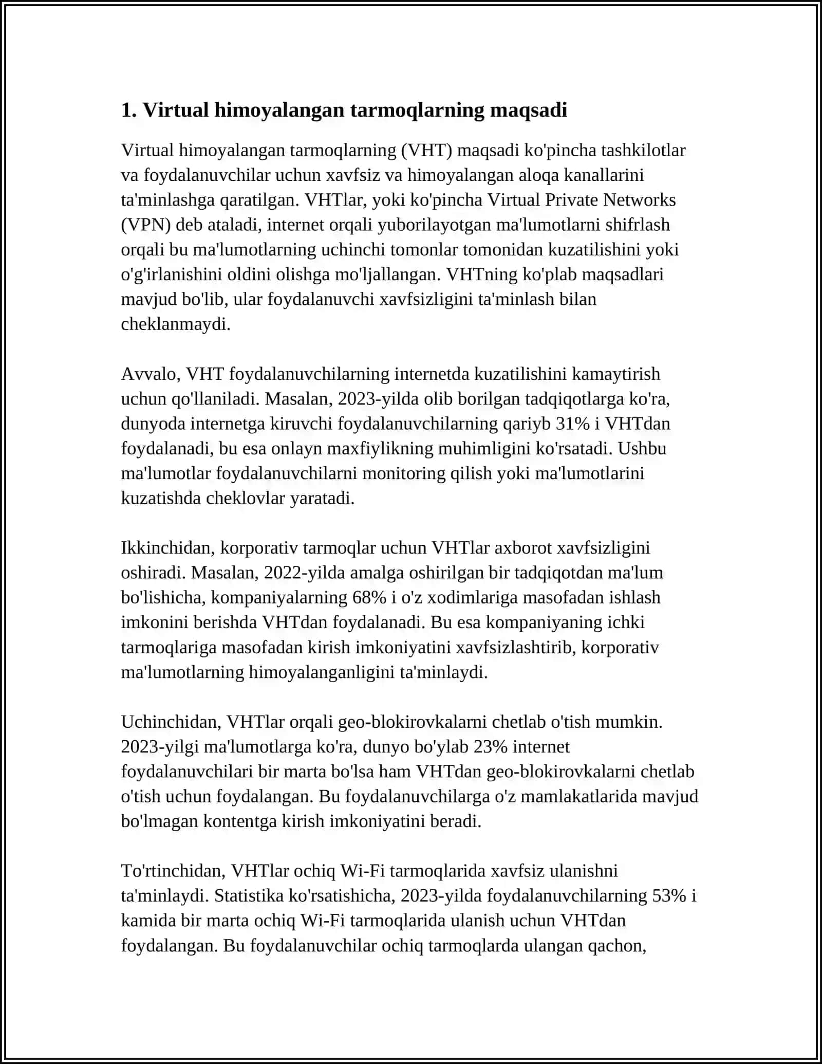Virtual Himoyalangan Tarmoqlar 4