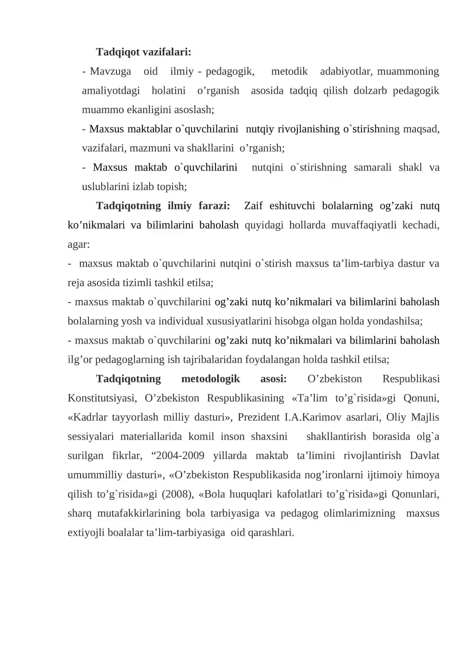 Zaif eshituvchi bolalarning og’zaki nutq ko’nikmalari va bilimlarini baholash 4