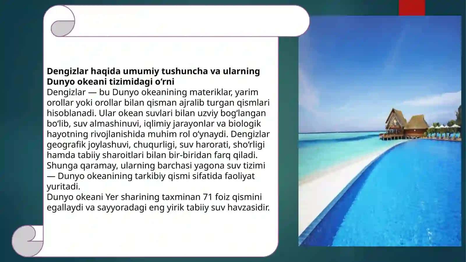 Dengizlar. Uning turlari. Ichki va tashqi dengizlar. Dengizlarni turlari bo'yicha kontur kartada tasvirlash. 4