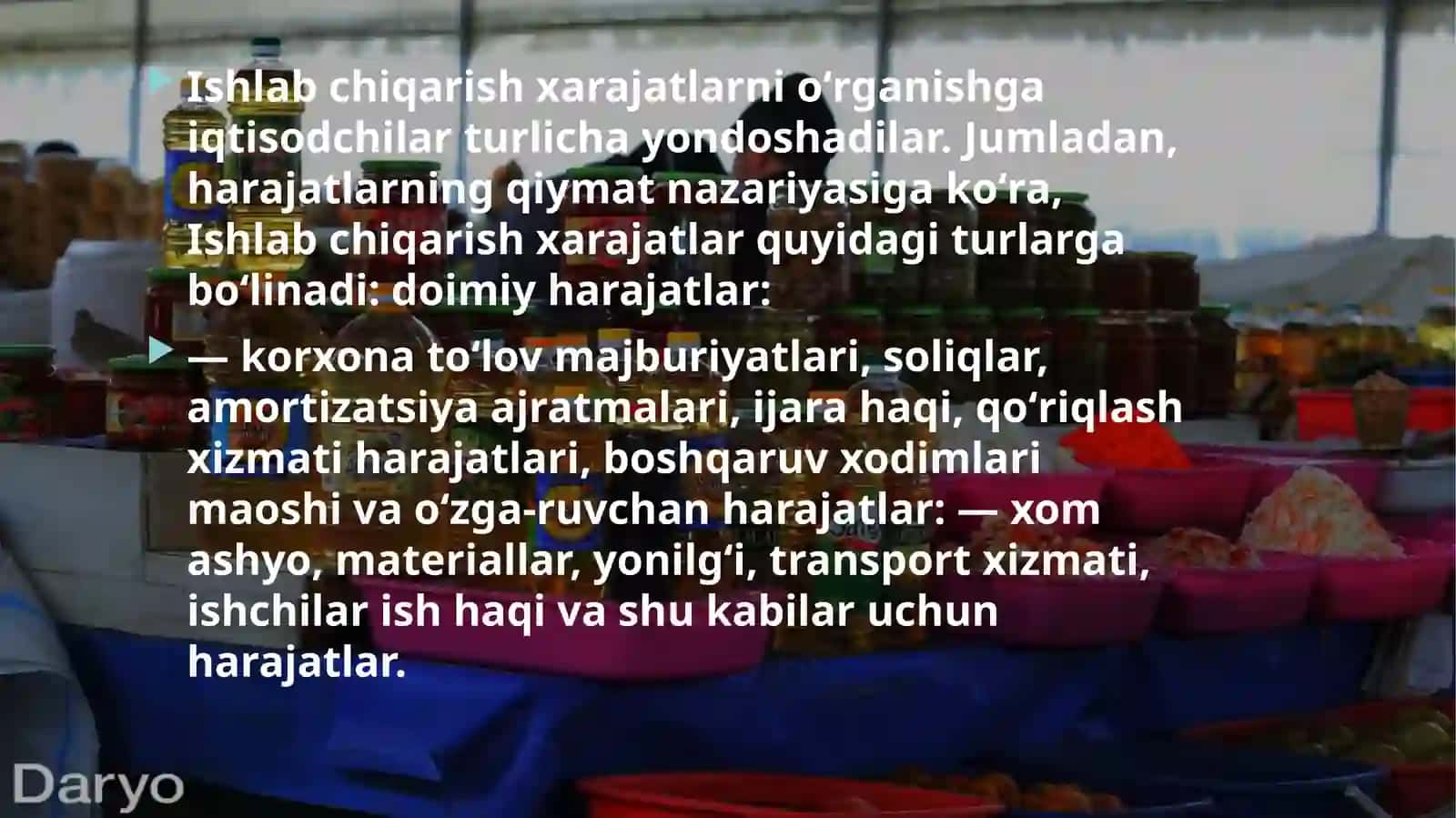 Ishlab chiqarish xarajatlari tushunchasi va uning tarkibi 4