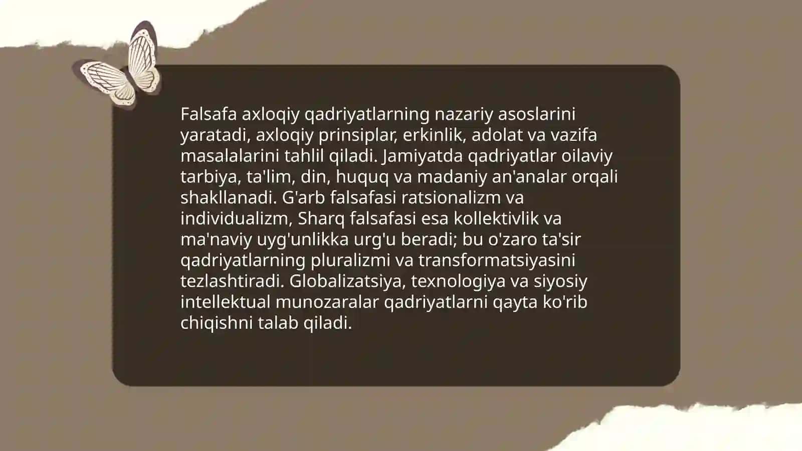 Falsafa va uni jamiyatdagi o'rni, G'arb va Sharq falsafasi 4