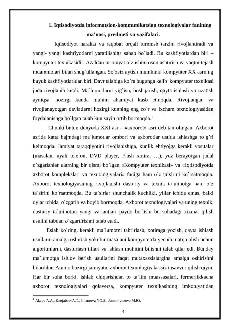 Iqtisodiyotda Information-Kommunikatsion Texnologiyalarning O'rni va Ahmiyati 4