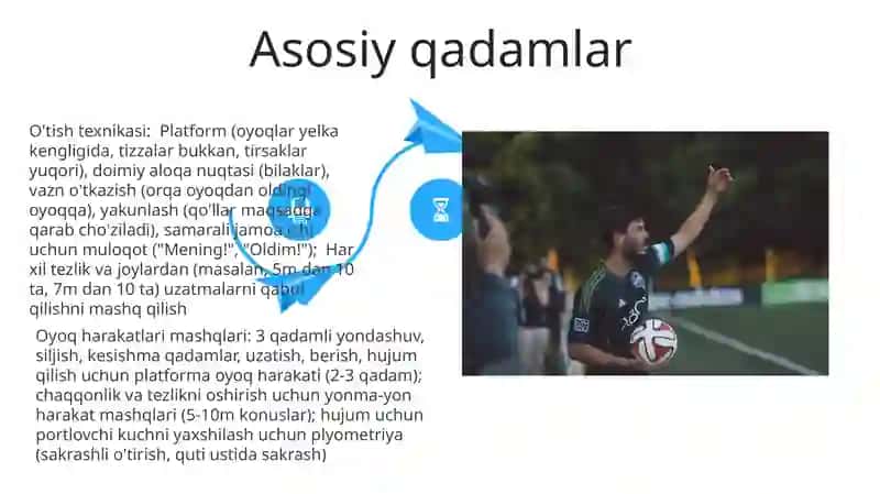 Voleybol o'yinida harakatlanish va to'pni boshqarishning texnik usullarni oʻrgatish 4