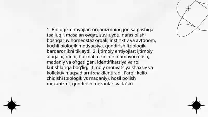 Ehtiyoj va qiziqishlarning psixologik tasnifi 4