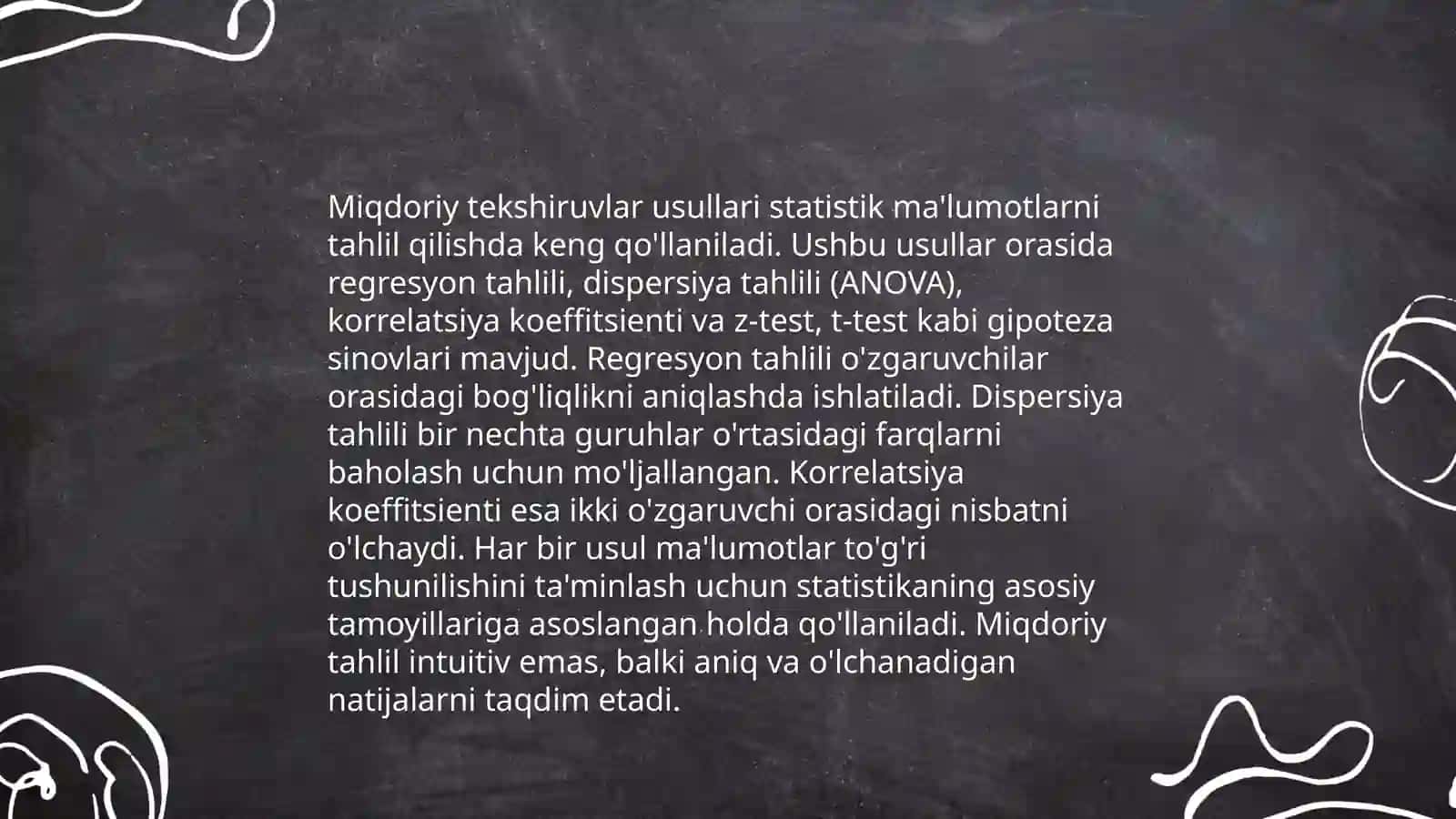 Miqdor va sifat tekshiruvlarining oziq-ovqat tekshiruvlaridagi ahamiyati 4