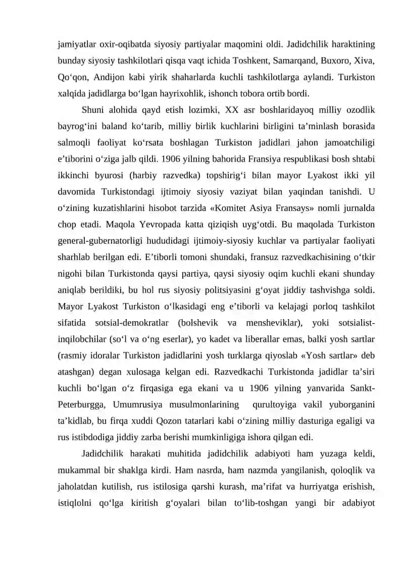 Jadidchilik harakatining yuzaga kelishiga qanday tarixiy sharoitlar ta'sir ko'rsatdi 4